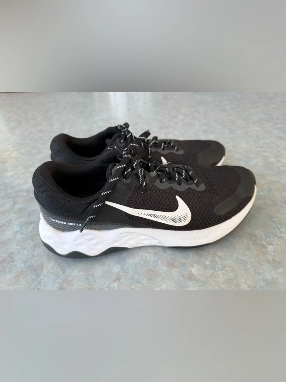 Nike RENEW Ride 3.0 Men's Black Lace Up Athletic Running Sneakers